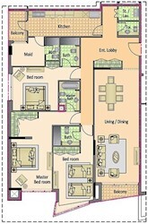 Three Bedroom Apartment (with Extra Bed/without Extra Bed)