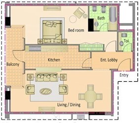 One Bedroom Apartment (with Extra Bed/without Extra Bed)