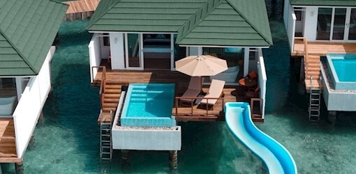 Water Villa with Pool and Slide