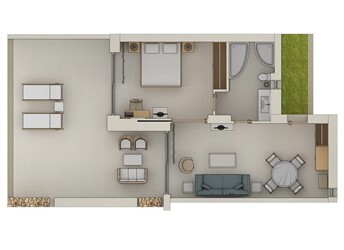 One Bedroom Bungalow Suite Balcony Beach Front